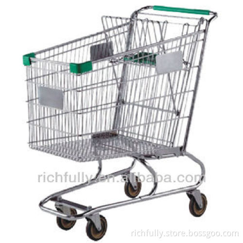 180L American Supermarket Shopping Trolley Price with wheels